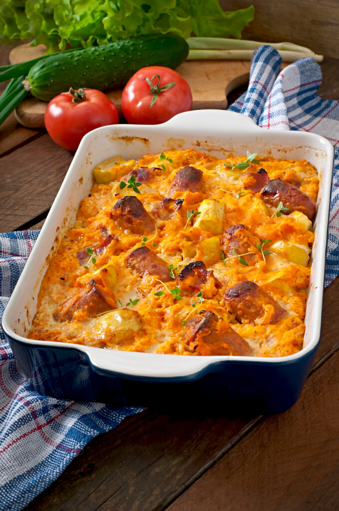 Twice Bake Potato Casserole with Bacon