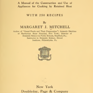 The fireless cook book