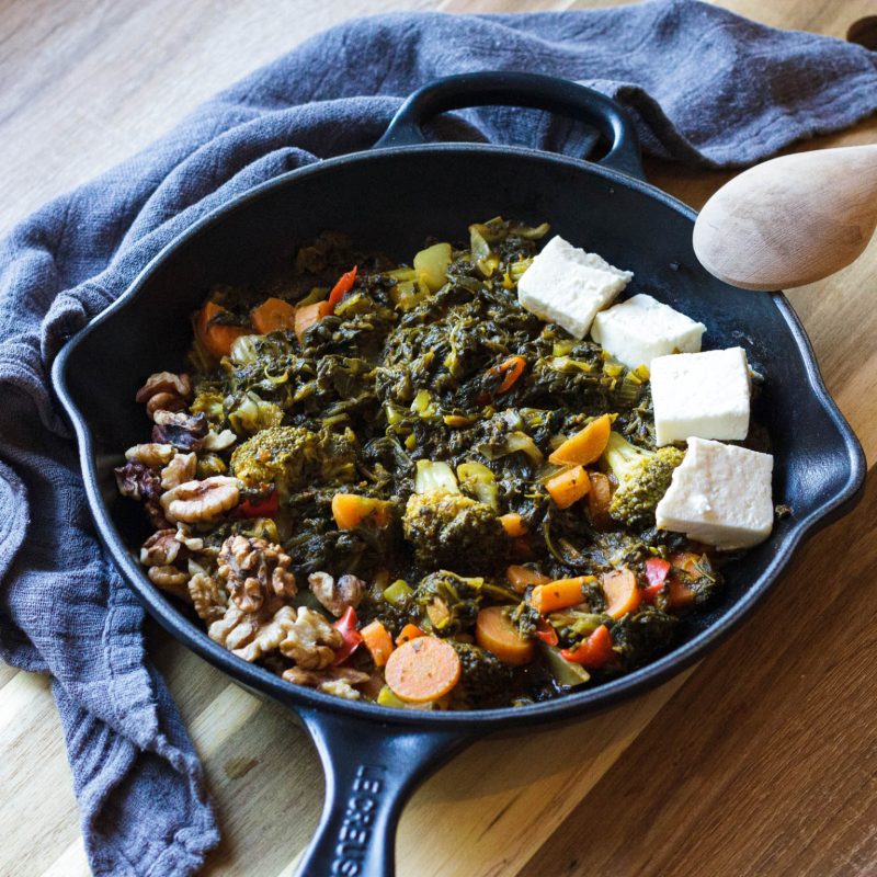 Easy Spinach Broccoli Skillet Recipe